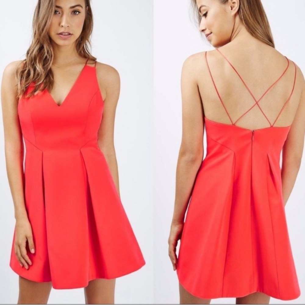 Topshop mini red cocktail dress